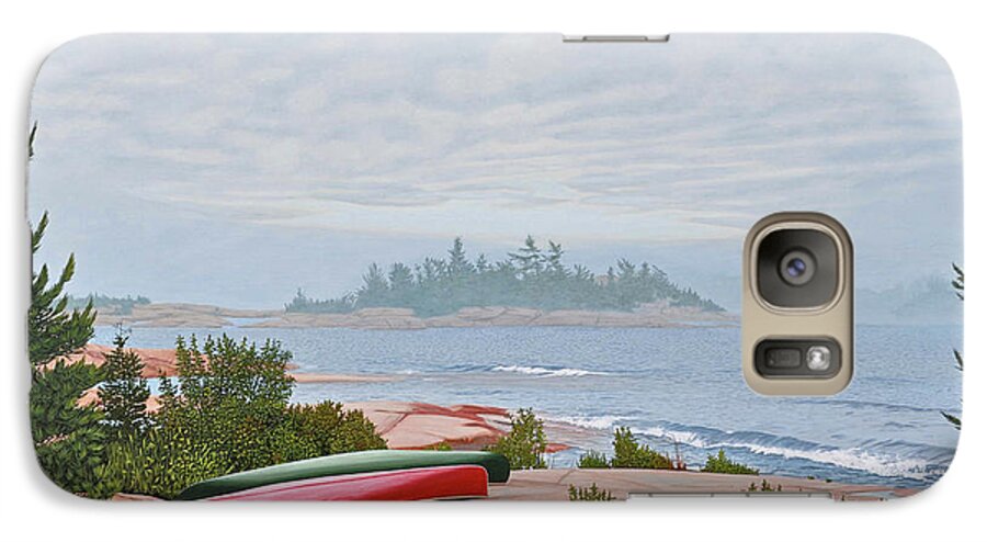 Georgian Bay Galaxy S7 Case featuring the painting Le Hayes Island by Kenneth M Kirsch