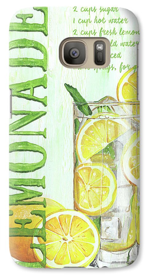 Lemon Galaxy S7 Case featuring the painting Lemonade by Debbie DeWitt