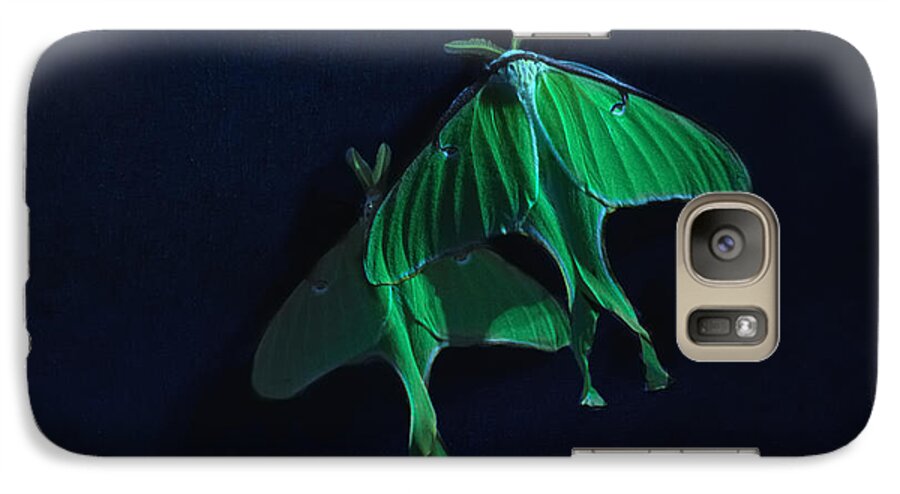 Luna Moth Galaxy S7 Case featuring the photograph Let's Swim to the Moon by Sue Capuano