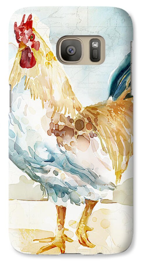 #faatoppicks Galaxy S7 Case featuring the painting LightRooster by Mauro DeVereaux