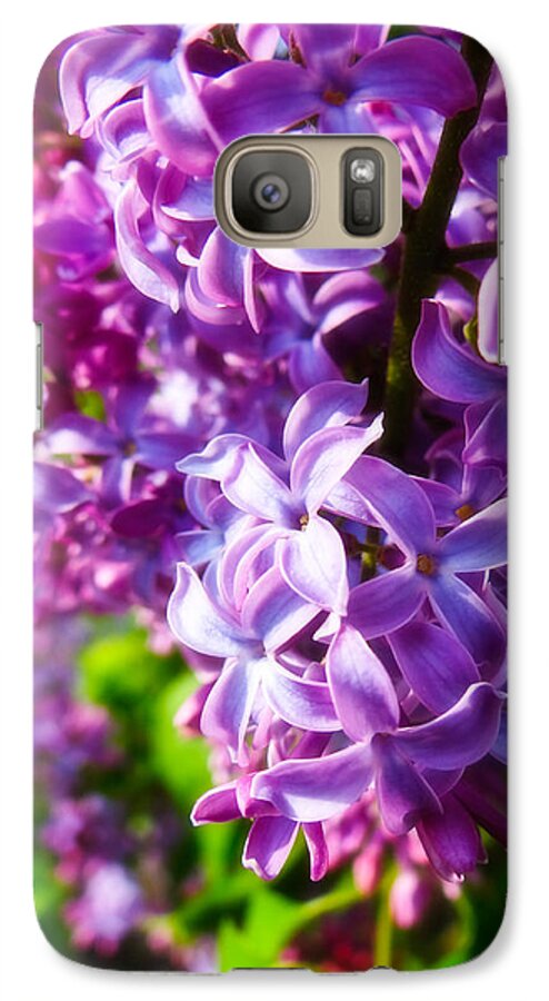 Lilac Galaxy S7 Case featuring the photograph Lilac in the Sun by Julia Wilcox