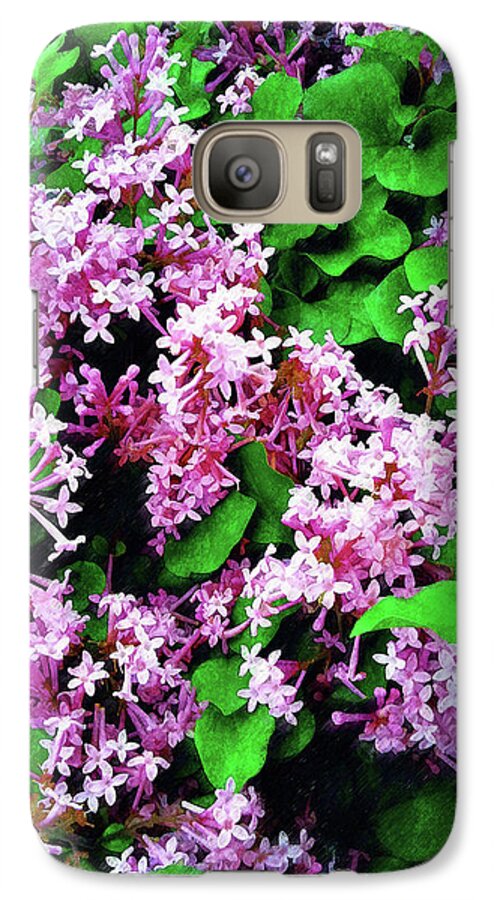 Floral Galaxy S7 Case featuring the painting Lilacs in May by Sandy MacGowan