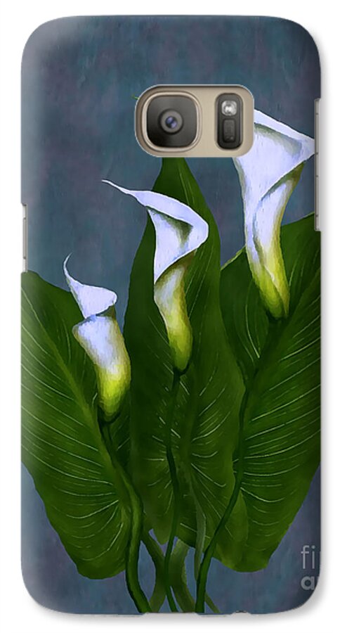 White Calla Lilies Galaxy S7 Case featuring the painting White Calla Lilies #1 by Peter Piatt