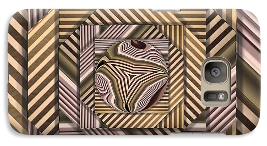 Stripes Galaxy S7 Case featuring the digital art Line Geometry by Ronald Bissett