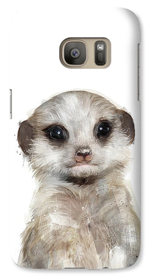Meerkat Galaxy S7 Case featuring the painting Little Meerkat by Amy Hamilton