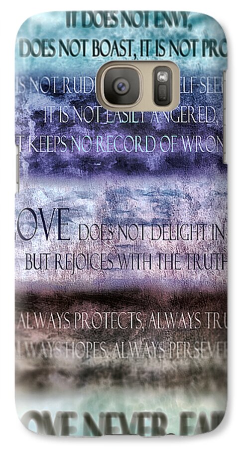 Love Galaxy S7 Case featuring the digital art Love Rejoices With The Truth by Angelina Tamez