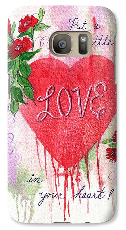 Valentine Galaxy S7 Case featuring the painting Love Valentine by Marilyn Smith