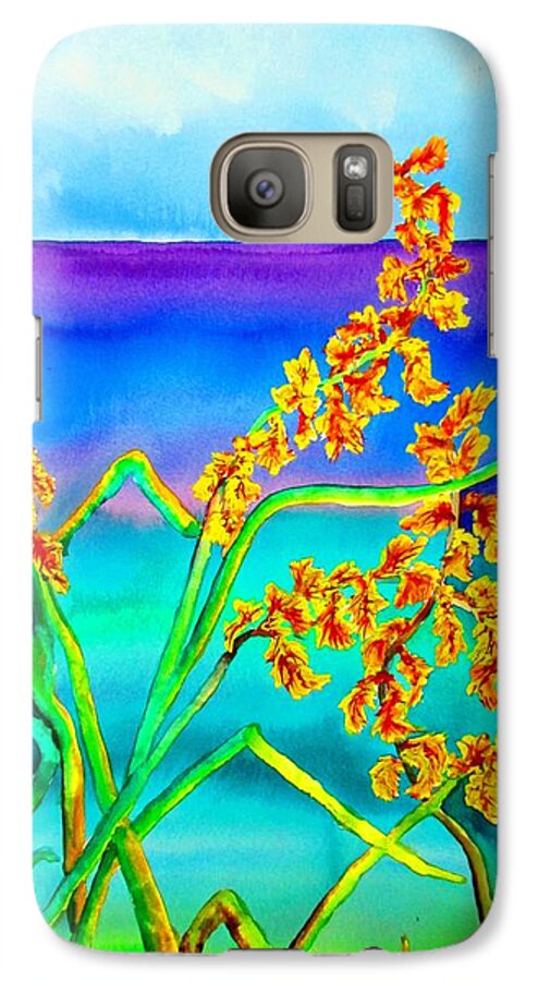 Lil Taylor Galaxy S7 Case featuring the painting Luminous Oats by Lil Taylor