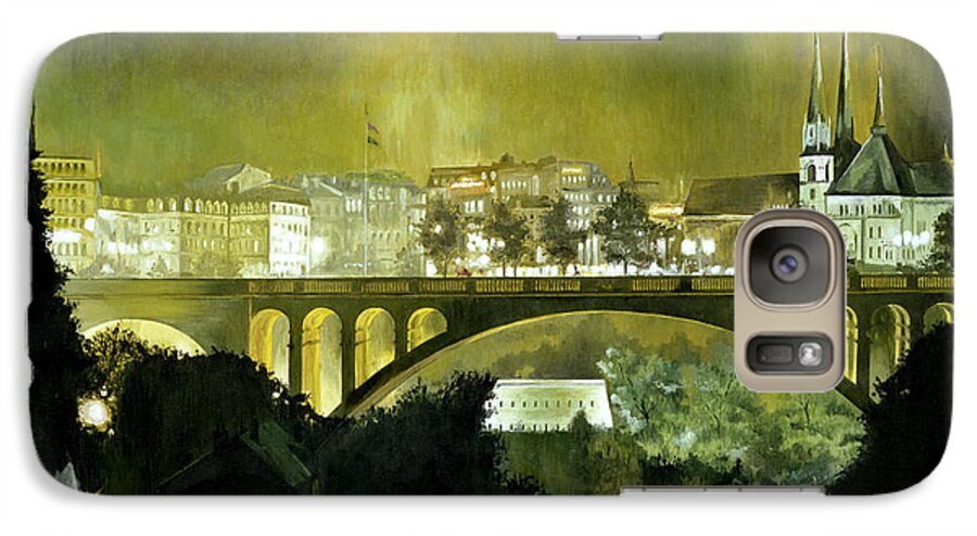 Luxembourg Galaxy S7 Case featuring the painting Luxembourg by Michael Frank