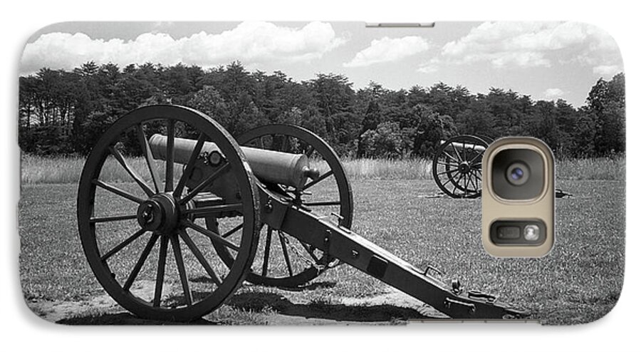 Agriculture Galaxy S7 Case featuring the photograph Manassas Battlefield 2 BW by Frank Romeo