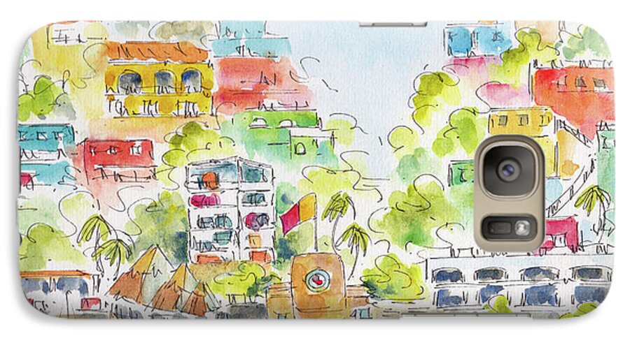Impressionism Galaxy S7 Case featuring the painting Manzanillo Coastline by Pat Katz