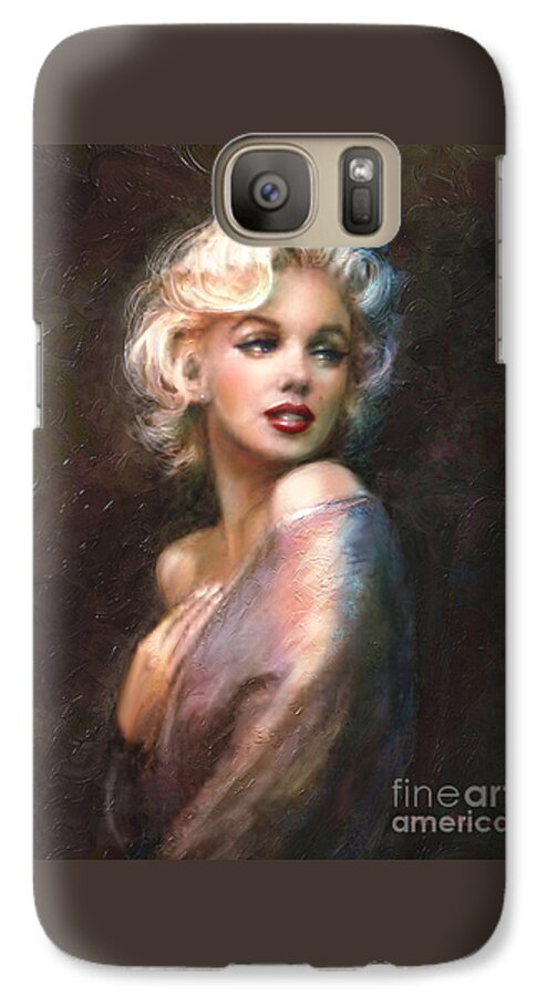 Marilyn Galaxy S7 Case featuring the painting Marilyn romantic WW 1 by Theo Danella