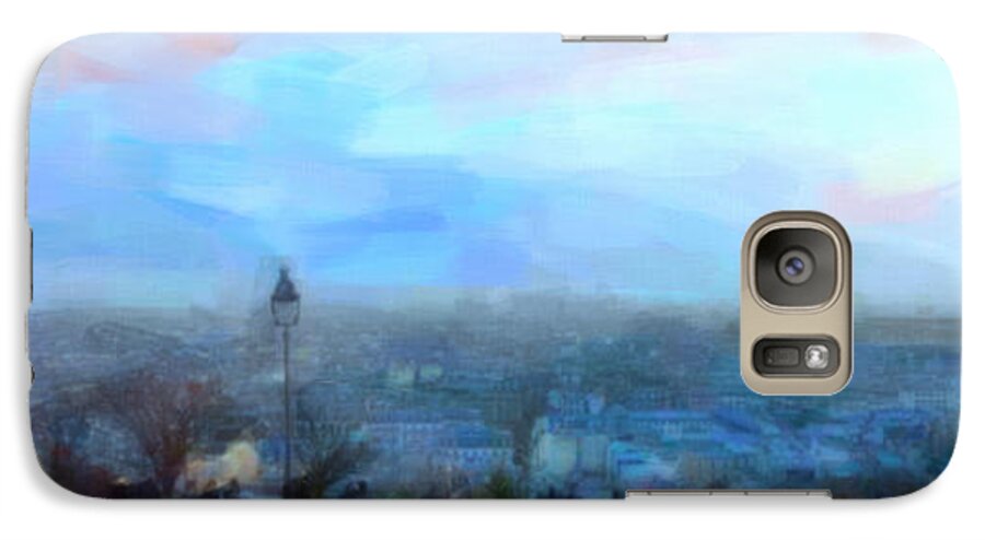Impressionist Galaxy S7 Case featuring the painting Montmartre from the Butte by Chris Armytage