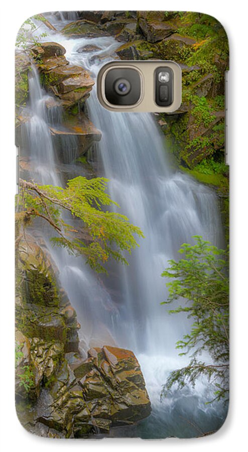 Waterfall Galaxy S7 Case featuring the photograph Mountain Waterfall 5613 by Chris McKenna
