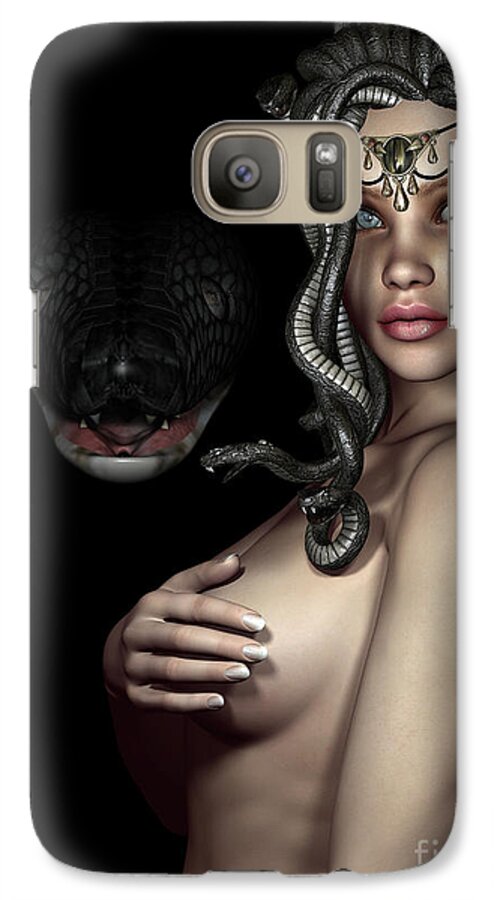 3d Galaxy S7 Case featuring the digital art My Eyes are up Here by Alexander Butler