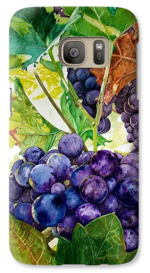 Grapes Galaxy S7 Case featuring the painting Napa Harvest by Lance Gebhardt