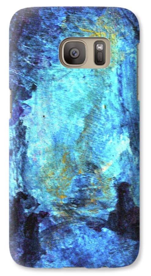Abstract Art Galaxy S7 Case featuring the painting Nativity by Mary Sullivan