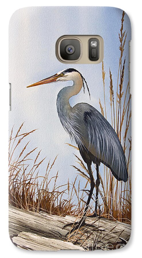 Heron Galaxy S7 Case featuring the painting Nature's Gentle Beauty by James Williamson
