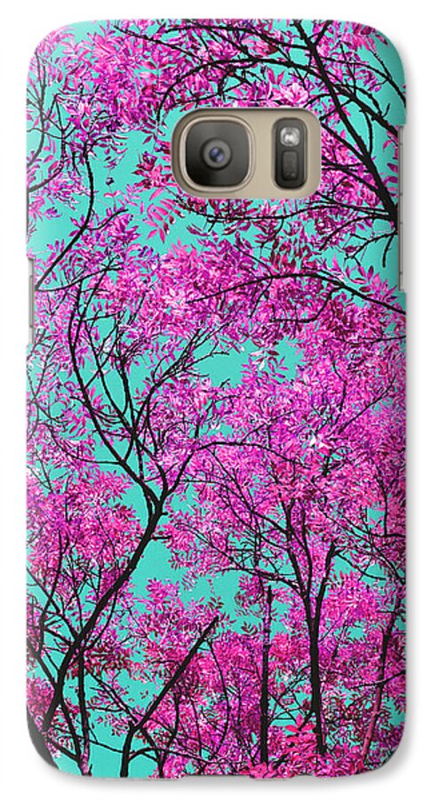 Nature Galaxy S7 Case featuring the photograph Natures Magic - Pink and Blue by Rebecca Harman