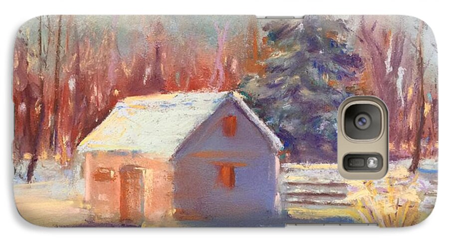 Nauvoo Painting Galaxy S7 Case featuring the pastel Nauvoo winter scene by Rebecca Matthews