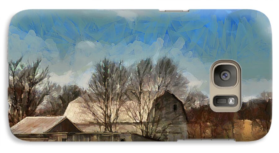 House Galaxy S7 Case featuring the mixed media Norman's Homestead by Trish Tritz