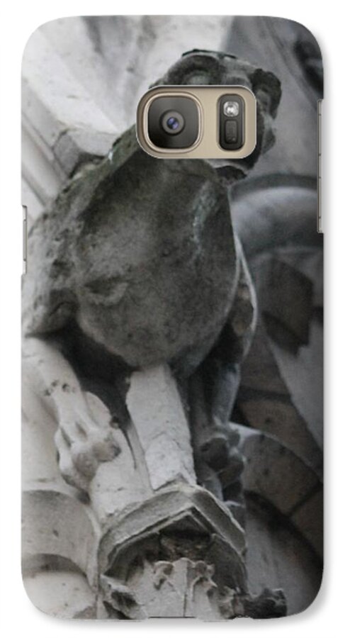 Nitre Dame Cathedral Galaxy S7 Case featuring the photograph Notre Dame Gargoyle Grotesque by Christopher J Kirby