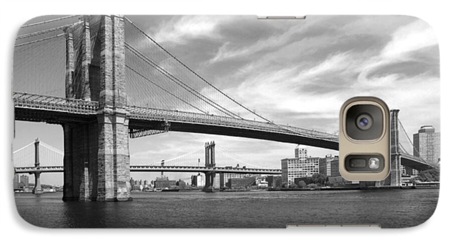 Bridge Galaxy S7 Case featuring the photograph NYC Brooklyn Bridge by Mike McGlothlen