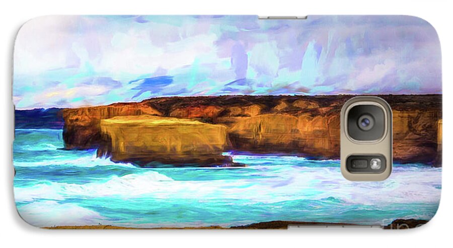 Ocean Galaxy S7 Case featuring the photograph Ocean Cliffs by Perry Webster
