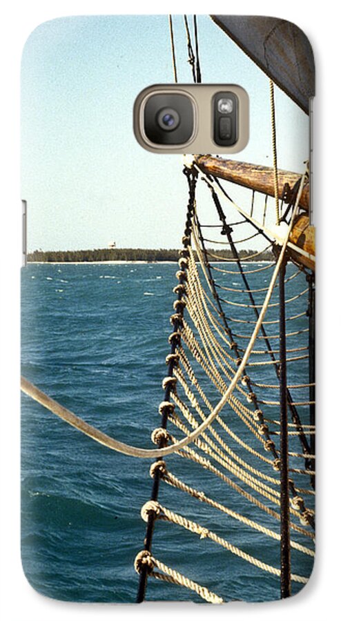 Ship Galaxy S7 Case featuring the photograph Off the Bow by Douglas Barnett