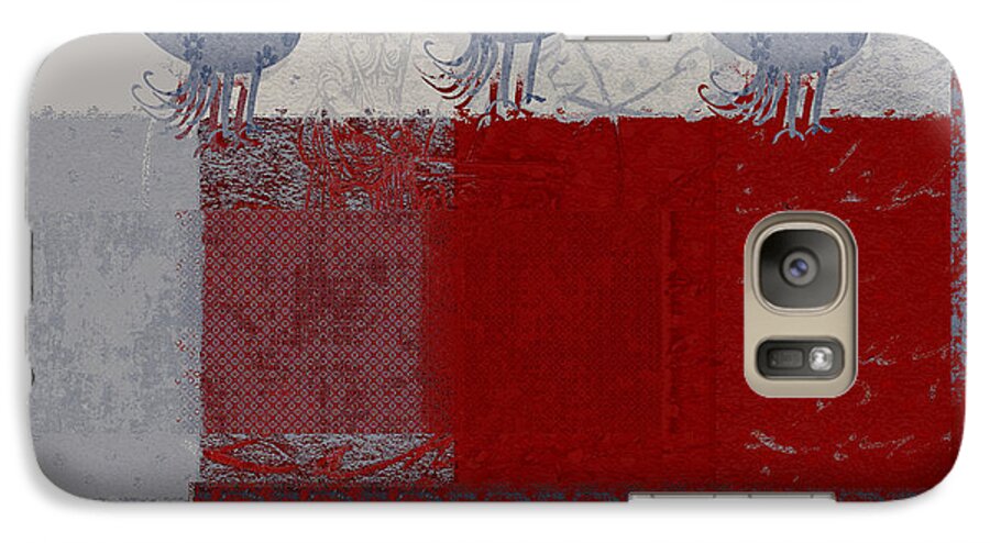 Red Galaxy S7 Case featuring the digital art Oiselot - j106161103_02bb by Variance Collections
