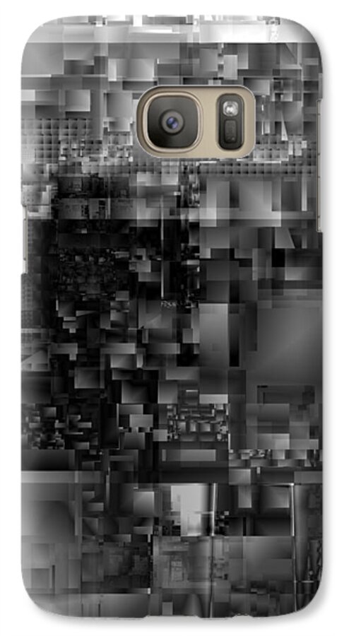 Fractal Galaxy S7 Case featuring the digital art Panels in Grey by Richard Ortolano