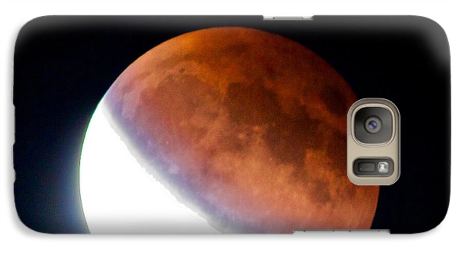 Moon Galaxy S7 Case featuring the photograph Partial Super Moon Lunar Eclipse by Todd Kreuter