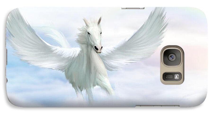 Flying Horse Galaxy S7 Case featuring the digital art Pegasus by John Edwards