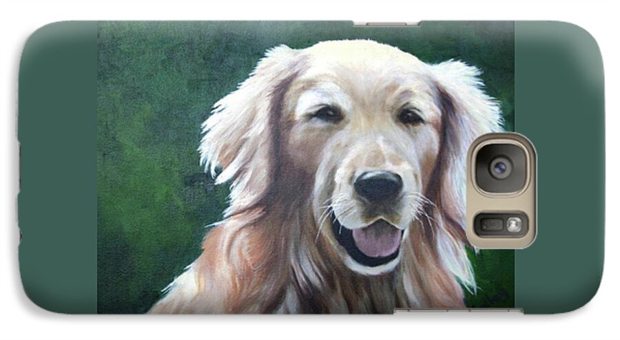 Golden Retriever Galaxy S7 Case featuring the painting Pete by Nancy Jolley