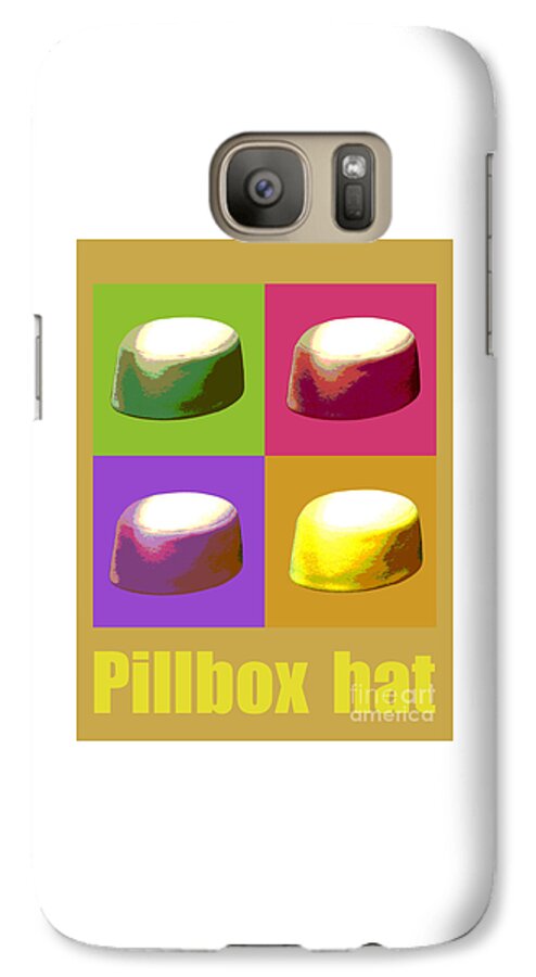 Pillbox Galaxy S7 Case featuring the digital art Pillbox hat by Jean luc Comperat