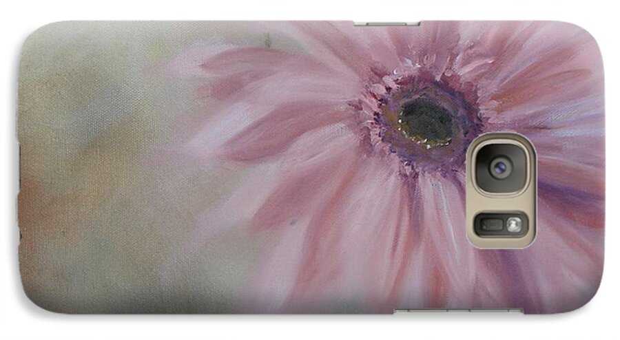 Pink Galaxy S7 Case featuring the painting Pink Daisies by Donna Tuten