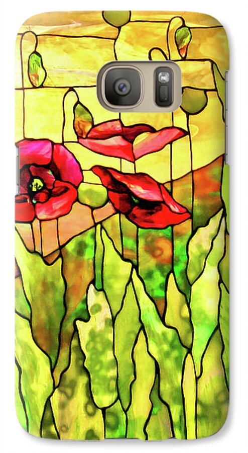 Stained Glass Galaxy S7 Case featuring the photograph Poppies 2 by Kristin Elmquist