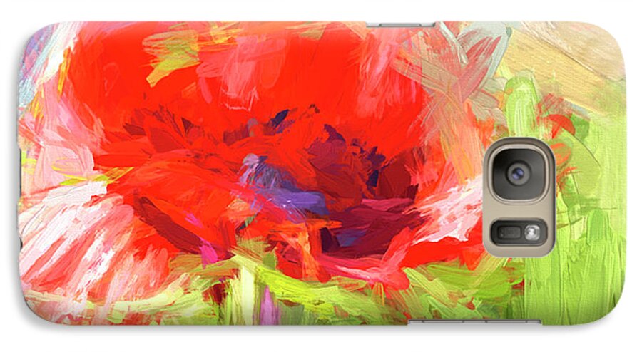Poppy Galaxy S7 Case featuring the photograph Poppy Abstract Photo Art by Sharon Talson