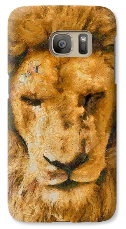 Lion Galaxy S7 Case featuring the photograph Portrait of Lion by Scott Carruthers