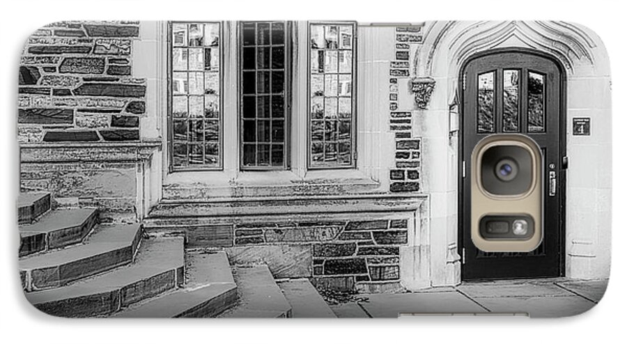 Princeton University Galaxy S7 Case featuring the photograph Princeton University Lockhart Hall BW by Susan Candelario