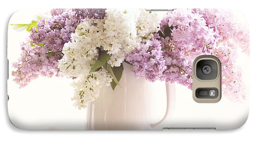 Lilacs Galaxy S7 Case featuring the photograph Purple and white lilacs still life by Sylvia Cook