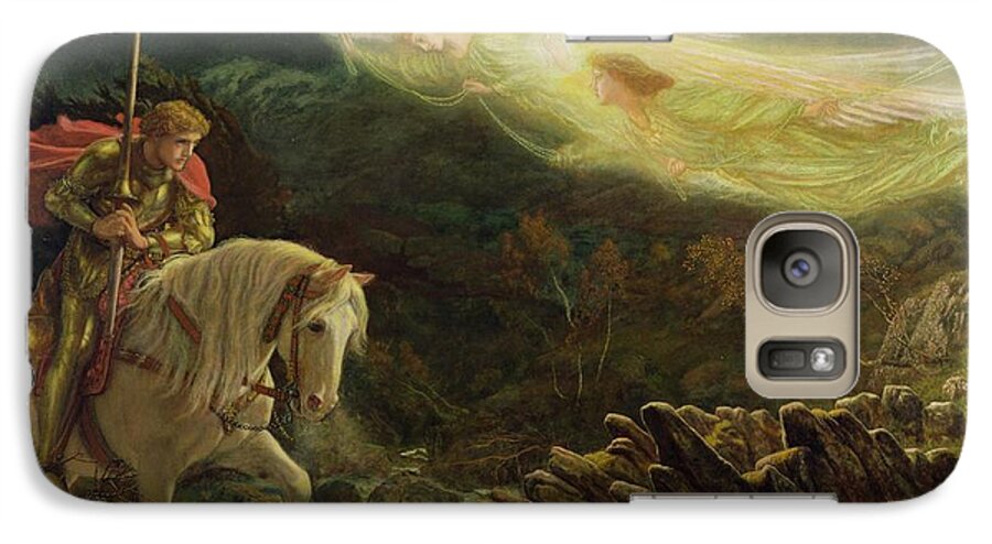 Man Galaxy S7 Case featuring the painting Quest for the Holy Grail by Arthur Hughes