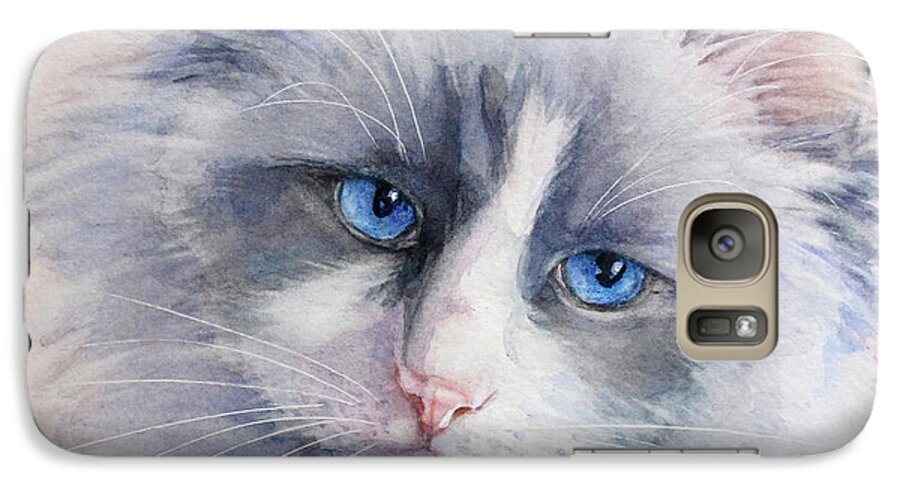 Cat Galaxy S7 Case featuring the painting Ragdoll Cat by Bonnie Rinier