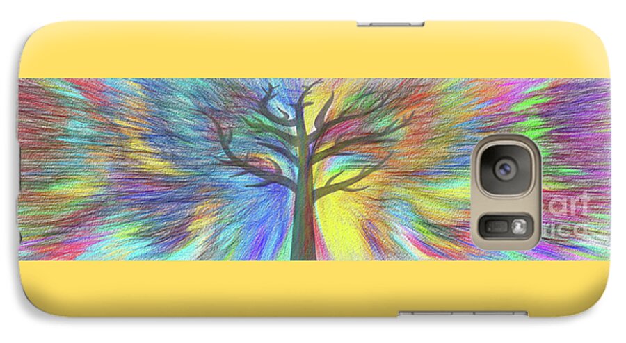 Rainbow Tree Galaxy S7 Case featuring the digital art Rainbow Tree by Kaye Menner by Kaye Menner