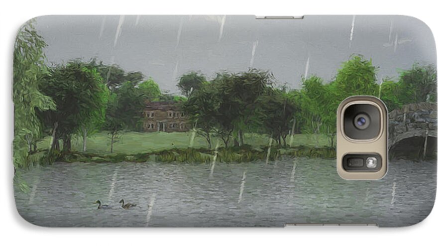 Rainy Day At The Lake Galaxy S7 Case featuring the digital art Rainy Day at the Lake by Jayne Wilson