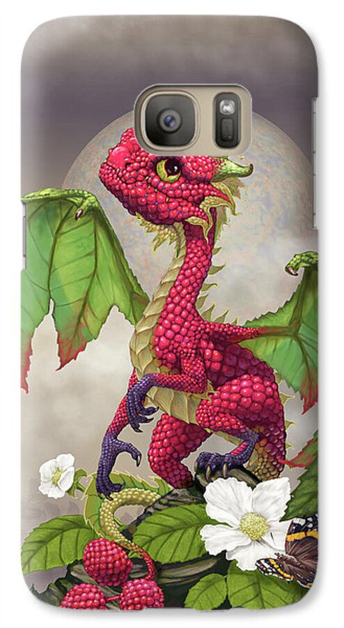 Dragon Galaxy S7 Case featuring the digital art Raspberry Dragon by Stanley Morrison