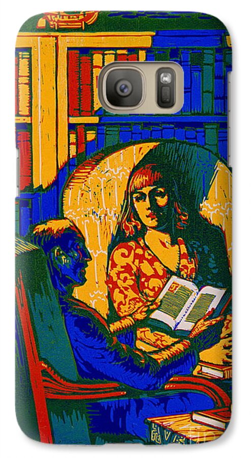 Retro Books Poster 1920 Galaxy S7 Case featuring the photograph Retro Books Poster 1920 by Padre Art