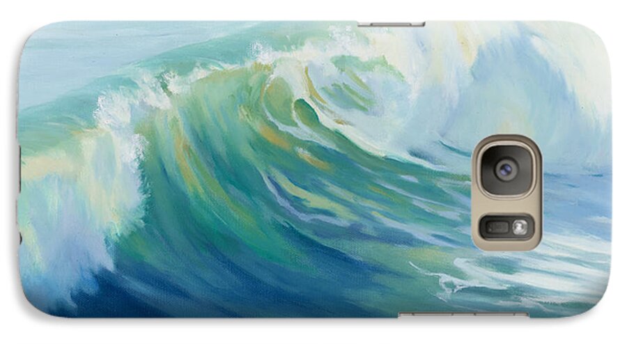 Ocean Galaxy S7 Case featuring the painting Roll With It by Sandy Fisher