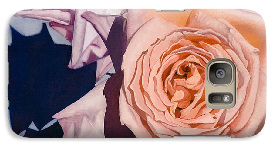 Roses Galaxy S7 Case featuring the painting Rose Splendour by Kerryn Madsen-Pietsch