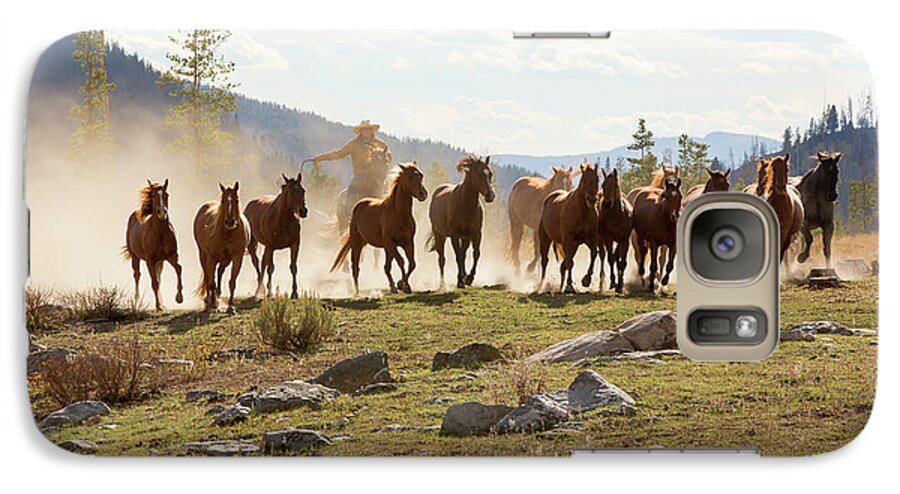Western Galaxy S7 Case featuring the photograph Round Up by Sharon Jones
